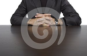 Businessman on his desk