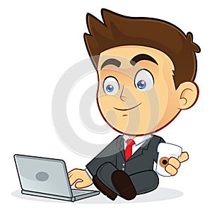 Businessman with his Laptop