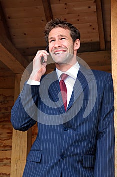 Businessman on his mobile phone