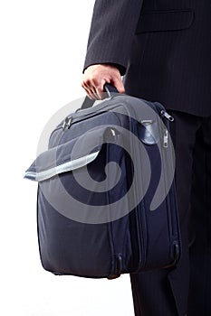 Businessman holding bag
