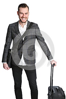 Businessman holding a bag