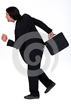 Businessman in a hurry