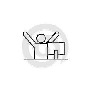 businessman icon. Element of conceptual figures icon for mobile concept and web apps. Thin line businessman icon can be used for