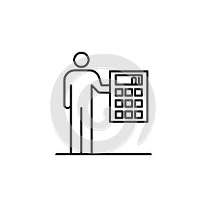 businessman icon. Element of conceptual figures icon for mobile concept and web apps. Thin line businessman icon can be used for
