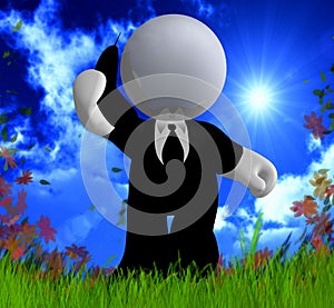 Businessman icon on the phone