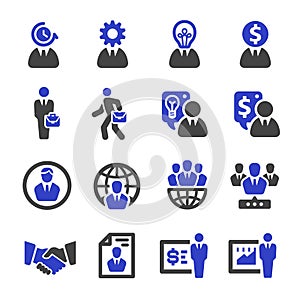 businessman icon set