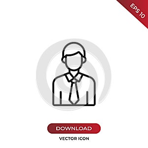 Businessman icon vector. Simple businessman sign in modern design style for web site and mobile app. EPS10