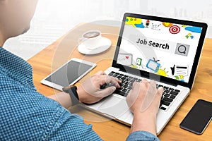 Businessman Internet Online Job Search