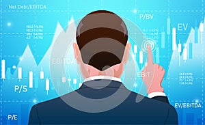 Businessman, investor, analyst or broker Trading Stocks