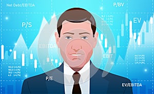 Businessman, investor, analyst or broker Trading Stocks