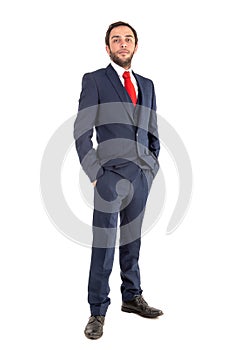 Businessman isolated in white