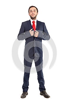 Businessman isolated in white