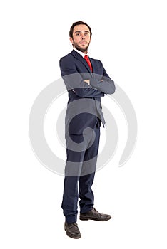 Businessman isolated in white