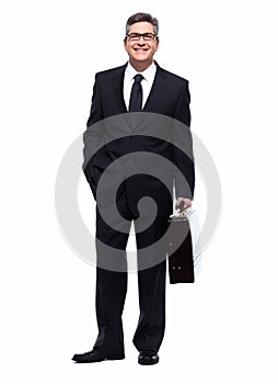 Businessman isolated on white.
