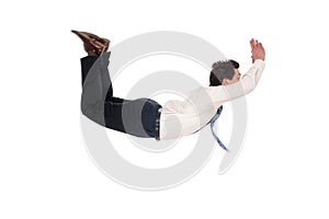 Businessman jumping