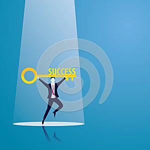 Businessman with Key of Success