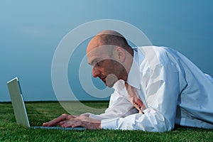 Businessman with laptop