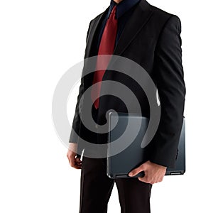 Businessman with laptop