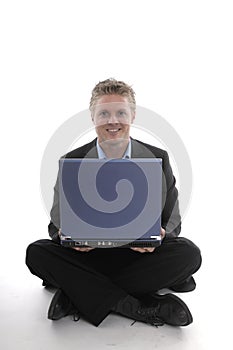 Businessman with laptop