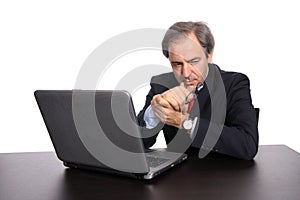 Businessman with laptop