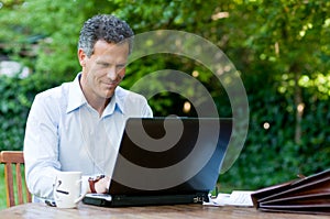 Businessman on laptop