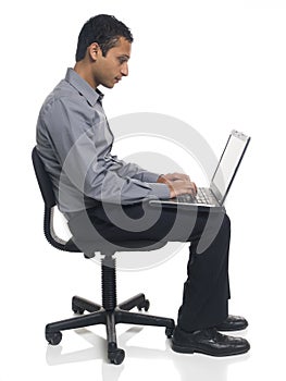 Businessman - laptop chair