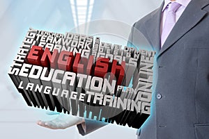 Businessman learn english