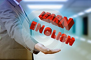 Businessman learn english