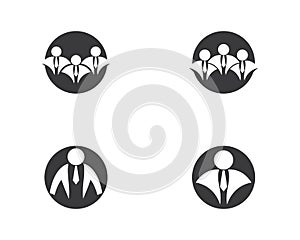 Businessman logo illustration