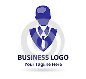 Businessman, LOGO, top rank portrait logo, male icon