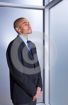 Businessman looking calm and peaceful