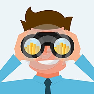Podnikatel hledá peníze. vidění a investice 