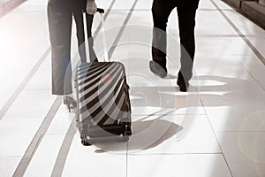 Businessman and luggage business trip