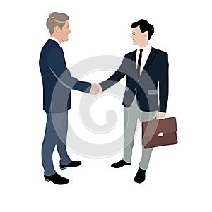 Businessman make deal, handshake partnership