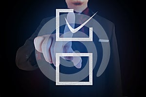 Businessman Making a Choice