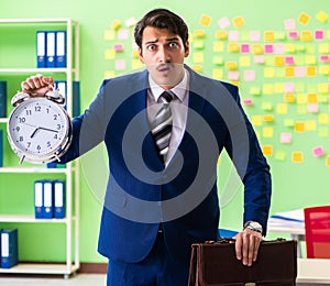 Businessman with many conflicting priorities in time management