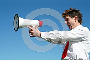 Businessman with Megaphone