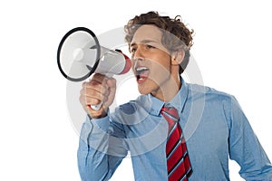 Businessman with megaphone