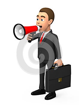 Businessman with a megaphone