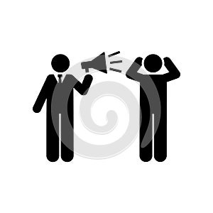 Businessman, megaphone, angry, job icon. Element of businessman icon. Premium quality graphic design icon. Signs and symbols