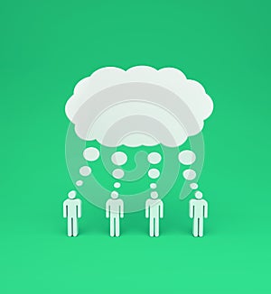 Businessman with mindcloud