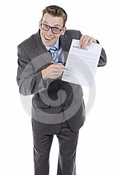 Businessman with Misleading contract