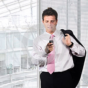 Businessman with mobile photo