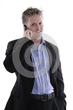 Businessman with mobile