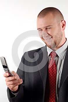 Businessman with mobile phone