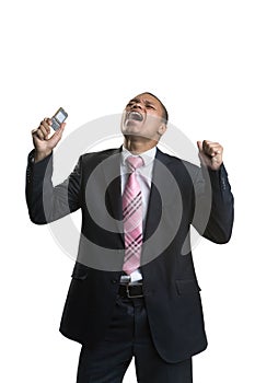 Businessman with a mobile phone