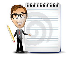 Businessman With Notepad