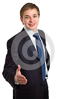 Businessman offering a handshake