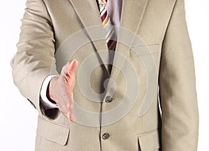 Businessman offering to shake hands