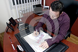 Businessman in office